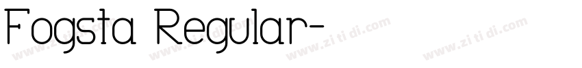 Fogsta Regular字体转换